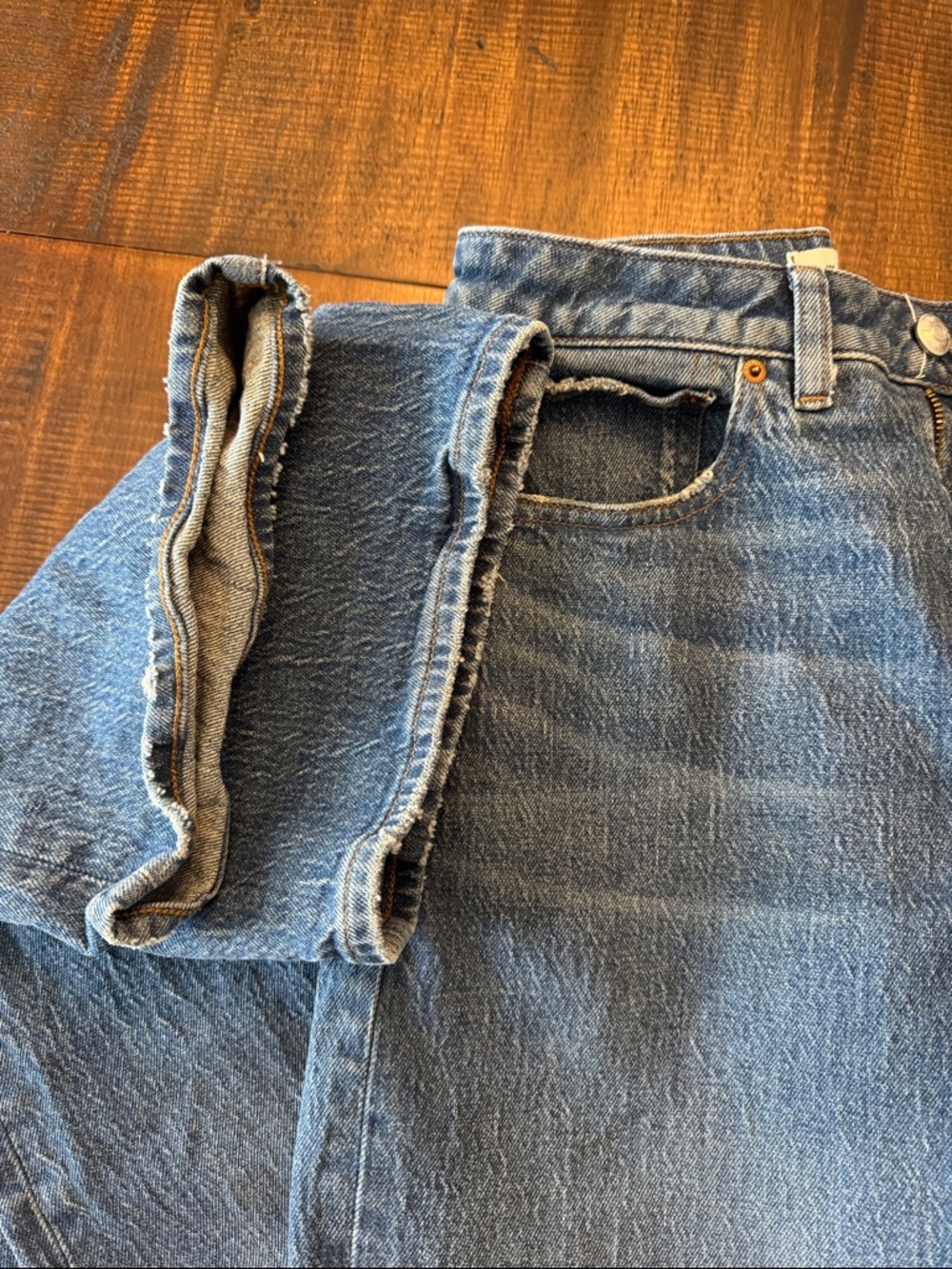 Madewell Curvy Perfect Vintage High-Rise Wide-Leg Jeans 27 tall - Picture 7 of 9